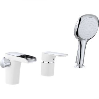 Смеситель на борт ванны DQ Berlin Steinbeis белый/хром DA1434216